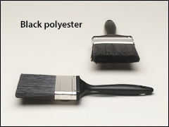 Black polyester, square trim - Paint brushes