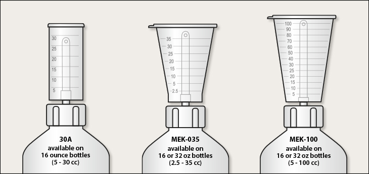 Measuring dispensers in 3 different capacities - Dispensers