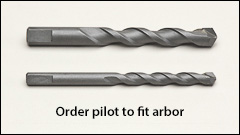 Pilot drills - Relton arbors for F16 hole saws